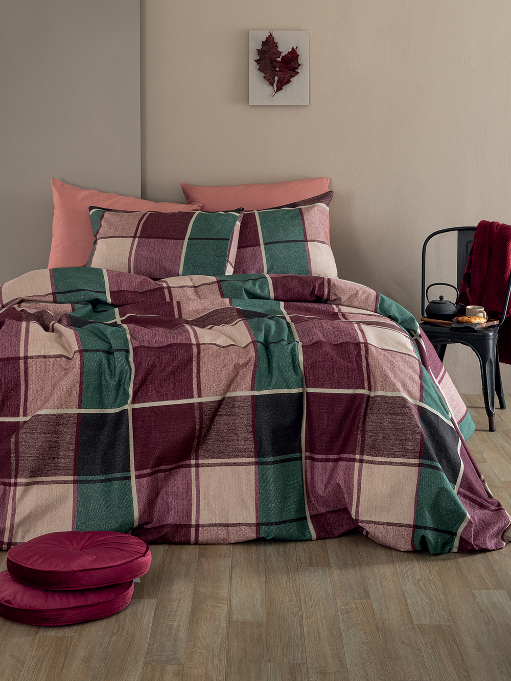 Σετ Παπλωματοθήκη Υπέρδιπλη Flannel Beauty 240x250 FB0237