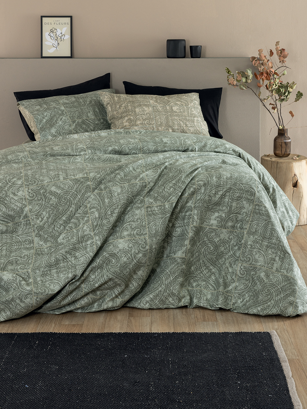 Σετ Παπλωματοθήκη Υπέρδιπλη Flannel Beauty 240x250 FB0241