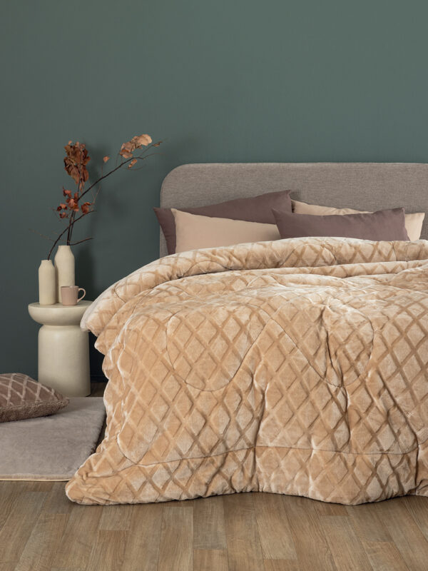 Κουβερτοπάπλωμα Υπέρδιπλο 220x240 NADINE/5 SAND