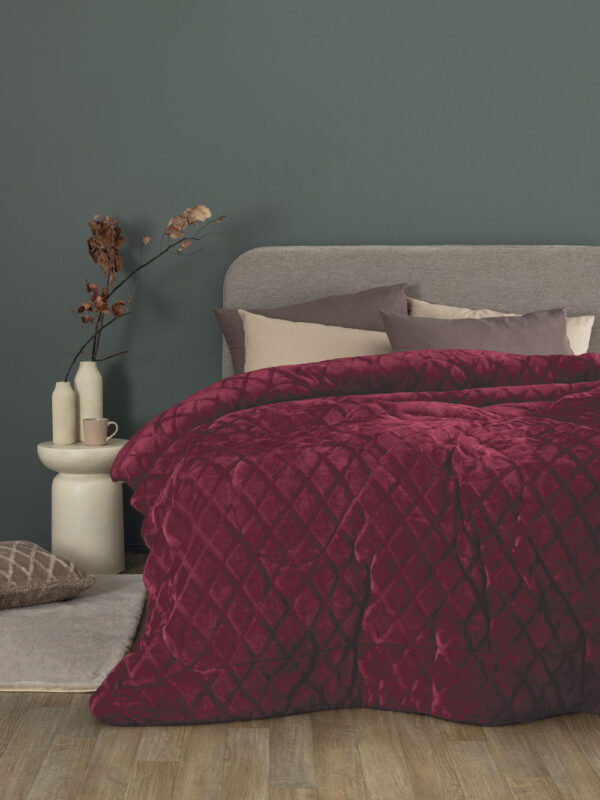 Κουβερτοπάπλωμα Υπέρδιπλο 220x240 NADINE/5 BORDO