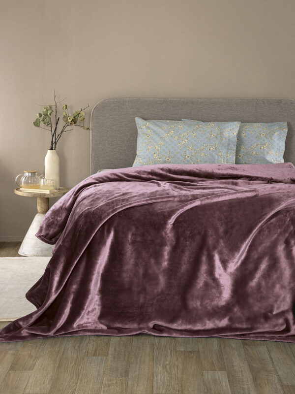 Κουβέρτα Fleece 160x220 LUCY MAUVE
