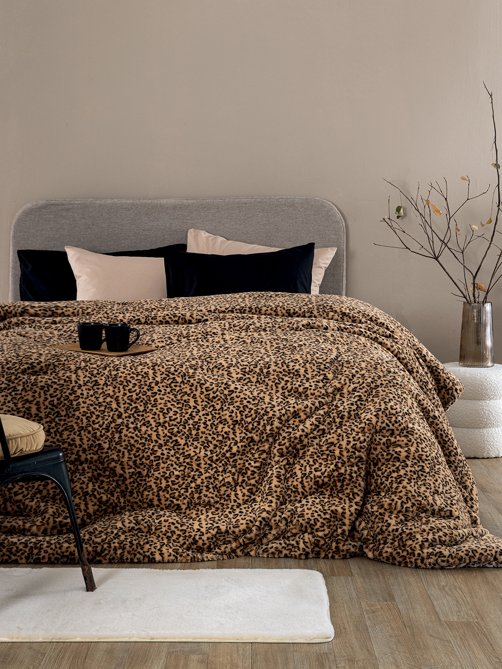 Κουβερτοπάπλωμα Υπέρδιπλο 220x240 DEVA BEIGE