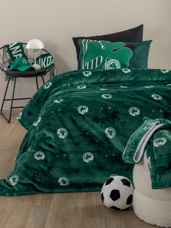 Κουβέρτα Ημίδιπλη 160x220 PANATHINAIKOS BL