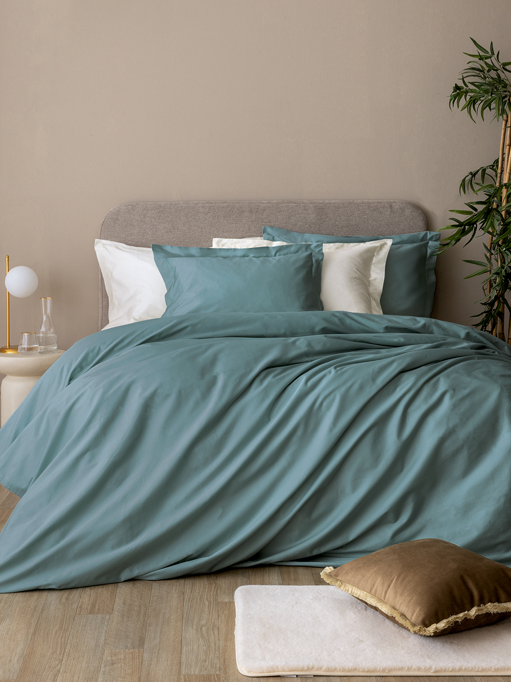Σετ Παπλωματοθήκη Υπέρδιπλη 230x250 Posh Sateen GREEN