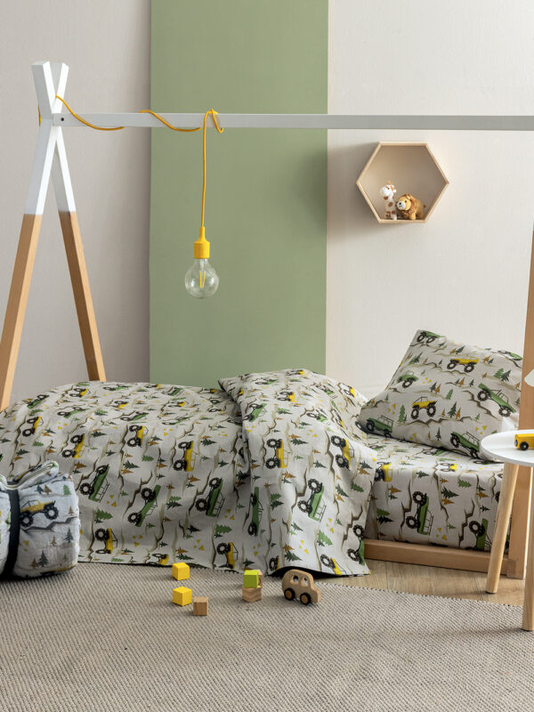 Σετ Μονά Σεντόνια My Kingdom 170x260 MK775 Με Λάστιχο