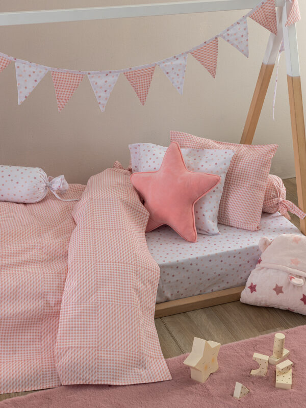 Σεντόνι Μονό 110x200+35 BB100 ROSE Με Λάστιχο