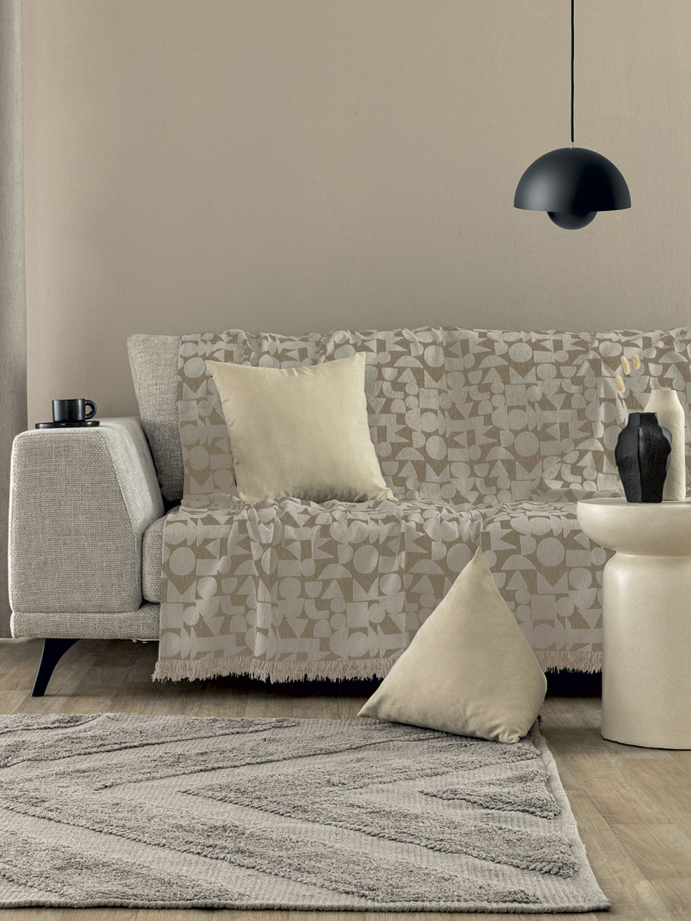 Ριχτάρι Τριθέσιου Καναπέ MIKA BEIGE