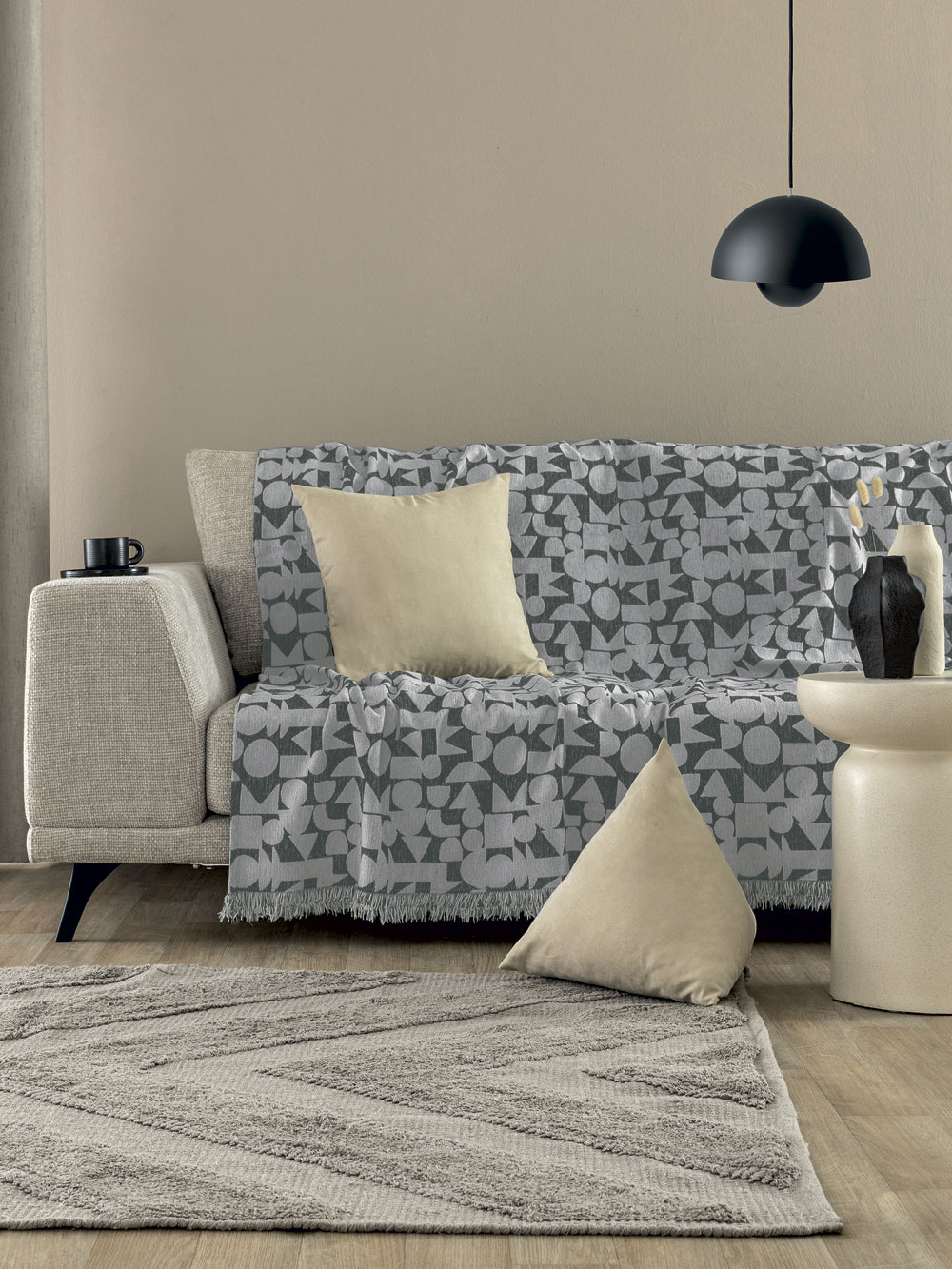 Ριχτάρι Τριθέσιου Καναπέ MIKA GREY Ριχτάρι Τριθέσιου Καναπέ MIKA GREY