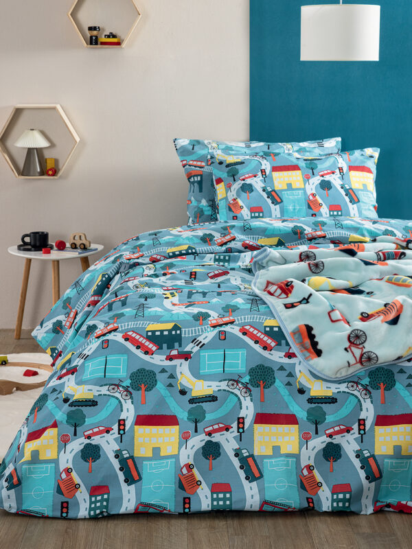 Σετ Μονά Σεντόνια My Kingdom 170x260 MK771 Με Λάστιχο