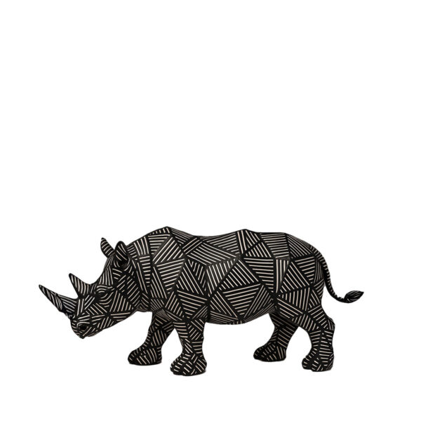 ΦΙΓΟΥΡΑ ΡΙΝΟΚΕΡΟΣ ΓΕΩΜΕΤΡΙΚΗ ΜΑΥΡΗ 25,5Χ8,3Χ13ΕΚ