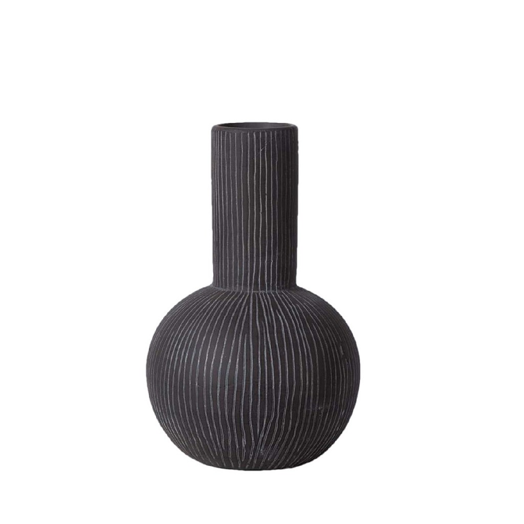 ΒΑΖΟ ΚΕΡΑΜ. ΣΦΑΙΡΙΚΟ ΜΑΥΡΟ 15,8X15,8X25,5ΕΚ