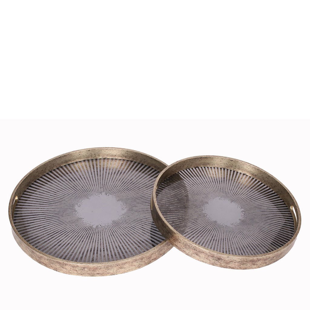 ΔΙΣΚΟΣ ΓΥΑΛ./ΠΛΑΣΤ. ΣΤΡΟΓΓΥΛΟΣ ΣΕΤ 2 39,5X39,5X4-34X34X4CM