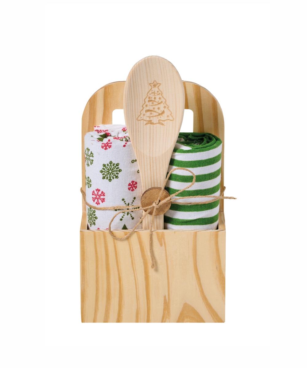 SNOW 2520 ΣΕΤ 3 ΤΕΜ ΠΕΤΣΕΤΕΣ ΚΟΥΖΙΝΑΣ+ΚΟΥΤΑΛΑ ΣΕ ΞΥΛΙΝΗ ΘΗΚΗ