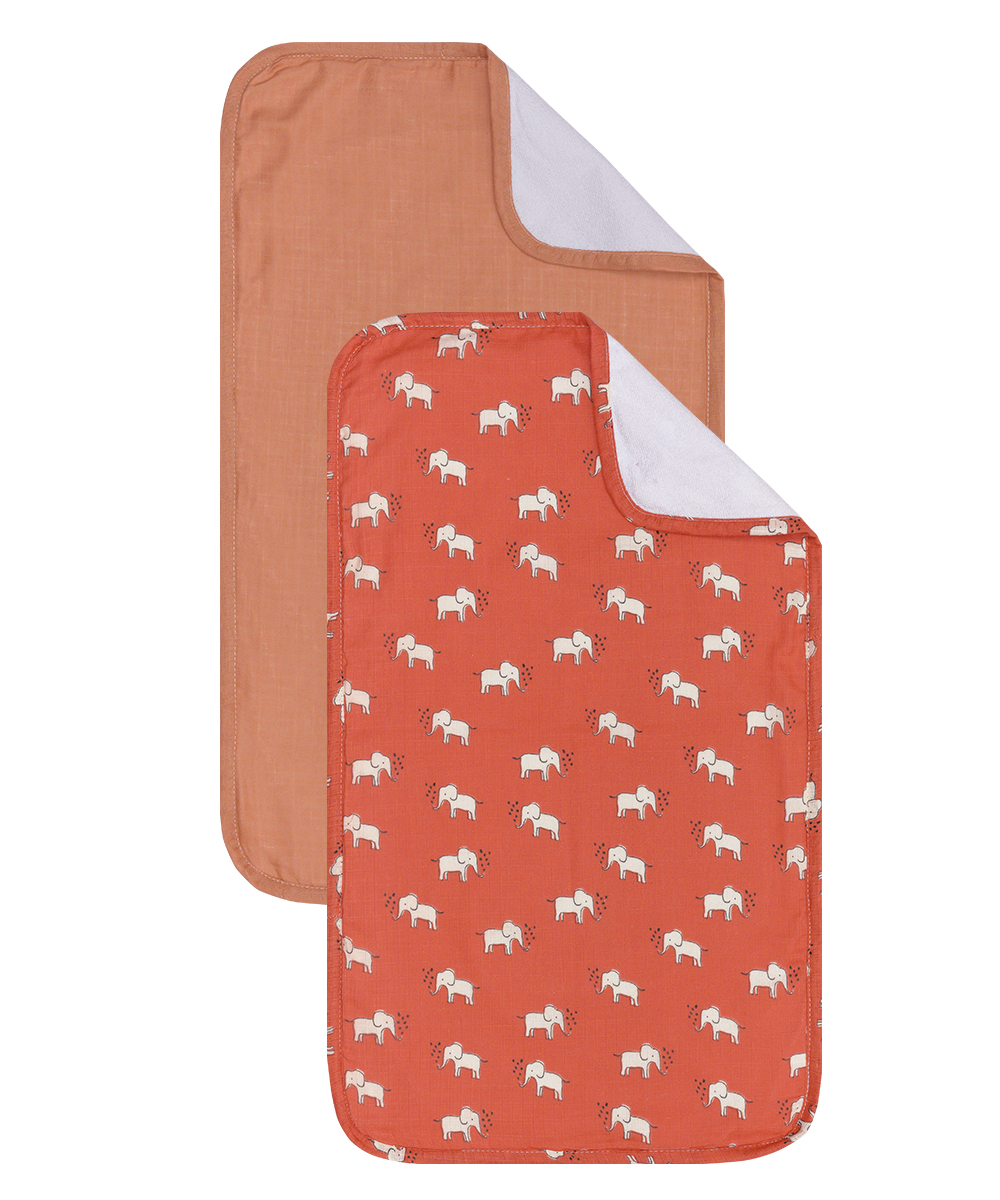 YN 25 ELEPHANTS- ORANGE ΣΕΛΤΕΔΑΚΙ ΣΕΤ 2 ΤΕΜ.ΒΡΕΦΙΚΟ (72Χ42)