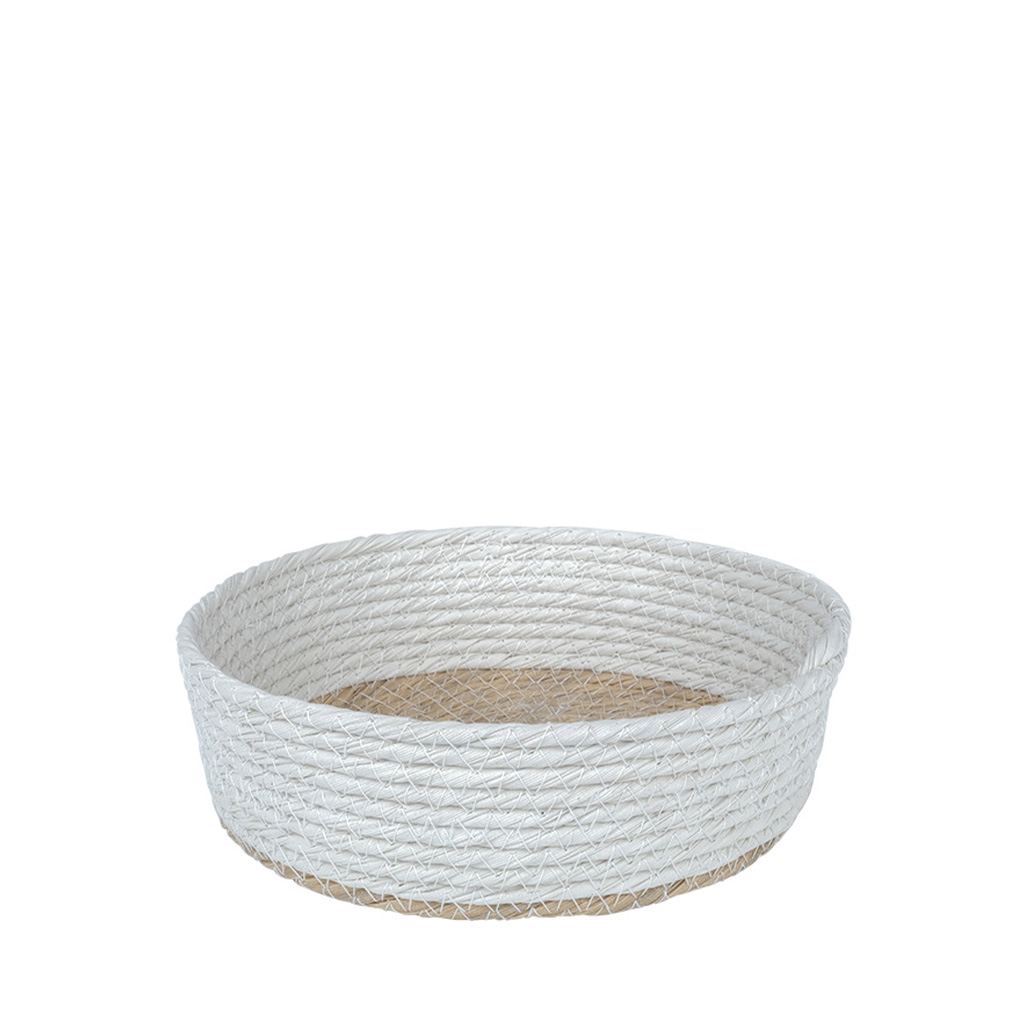 ΚΑΛΑΘΙ SYNTH. RATTAN ΣΤΡΟΓΓ. ΦΥΣΙΚΟ-ΛΕΥΚΟ 20X6EK.