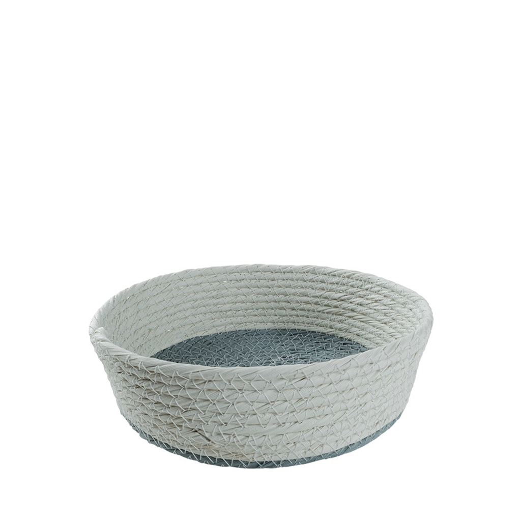 ΚΑΛΑΘΙ SYNTH. RATTAN ΣΤΡΟΓΓ. ΓΑΛΑΖΙΟ-ΛΕΥΚΟ 20X6EK.