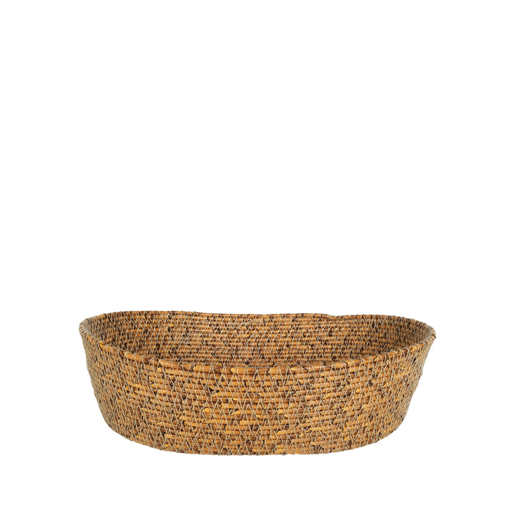 ΚΑΛΑΘΙ ΟΒΑΛ SYNTH RATTAN ΣΚΟΥΡΟ 28Χ21Χ7ΕΚ