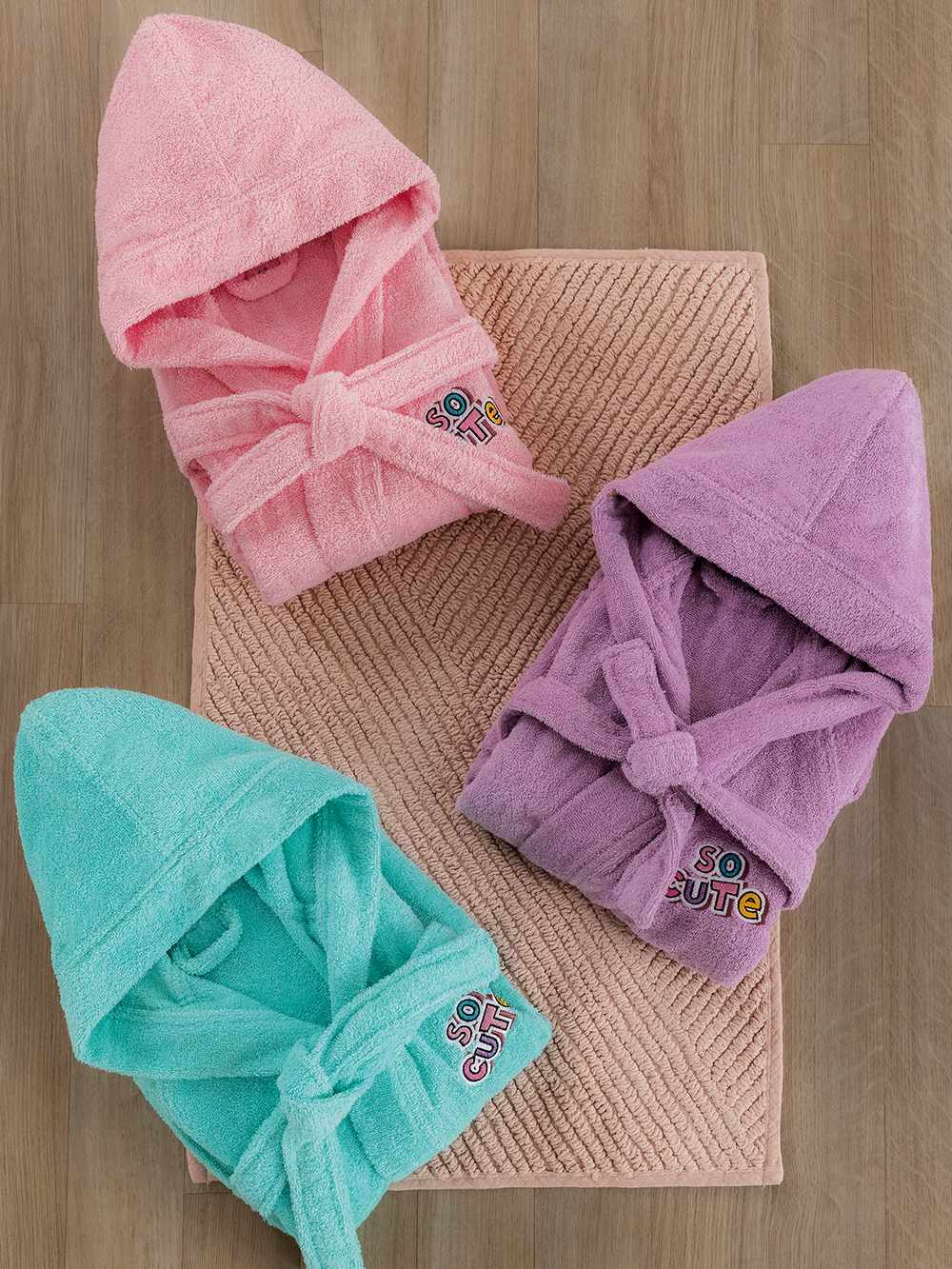 Μπουρνούζι με Κουκούλα Kids Bath CUTE MINT 12-14