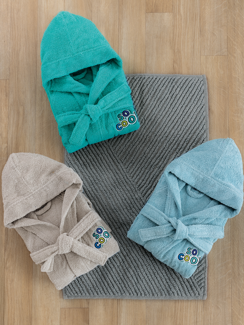 Μπουρνούζι με Κουκούλα Kids Bath COOL BLUE 12-14