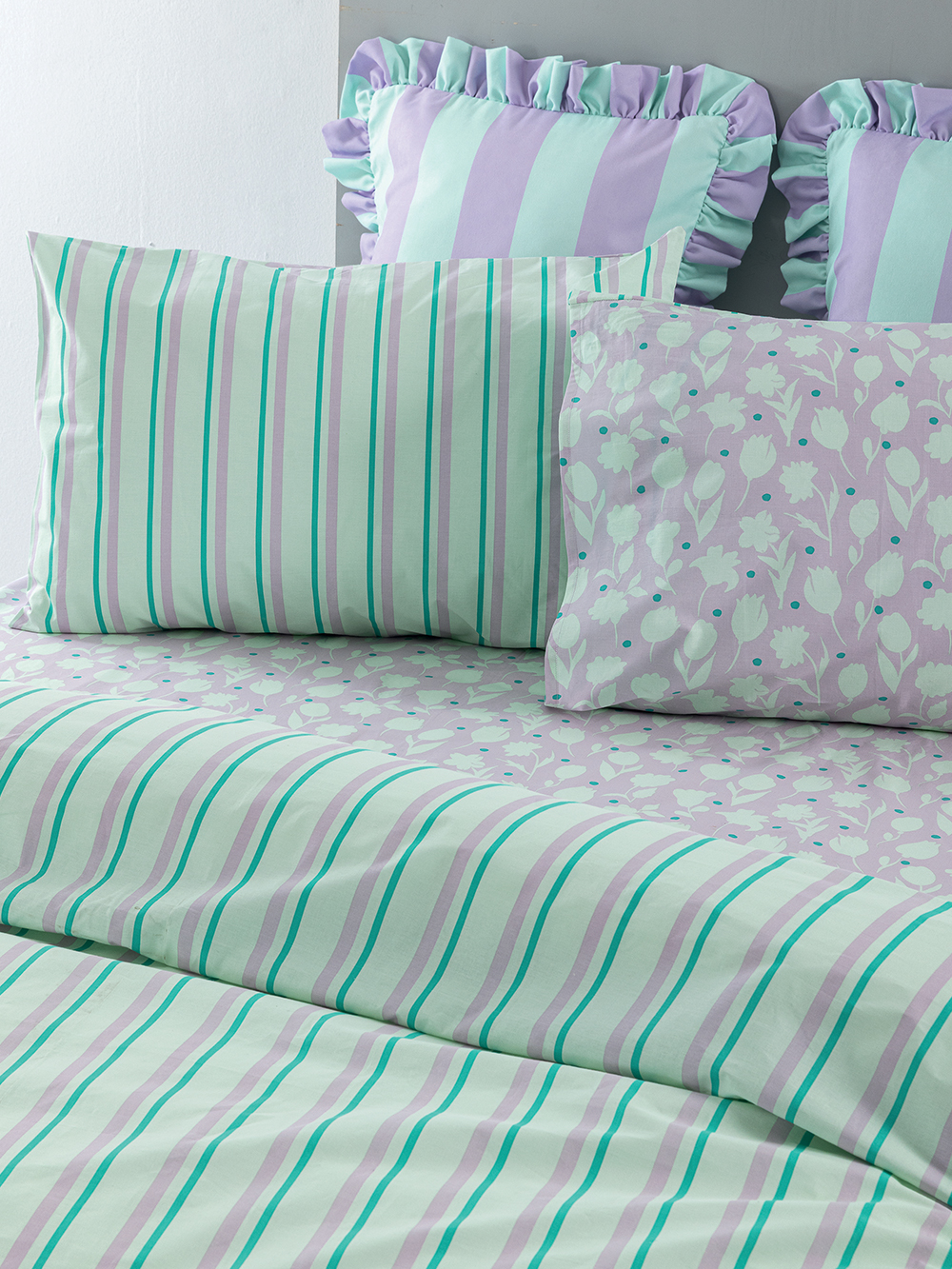 Σετ Μονά Σεντόνια City Life 170x260 CL203 Με Λάστιχο