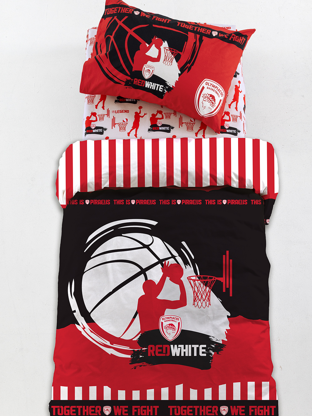 Ζεύγος Μαξιλαροθήκες Olympiacos B.C. 52x72 BC9