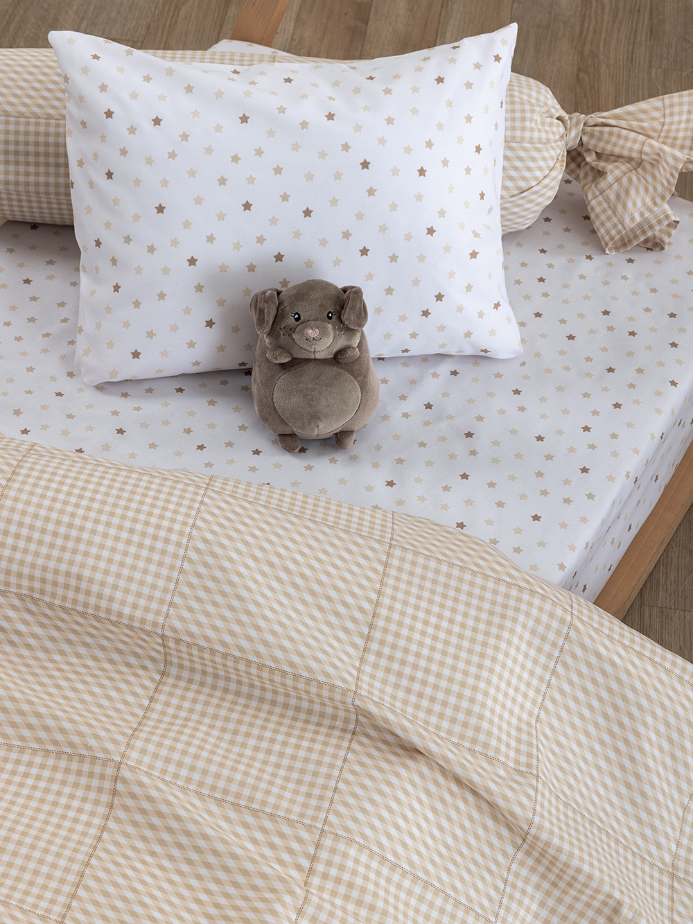 Σεντόνι Κούνιας 70x140+20 BB100 BEIGE Με Λάστιχο