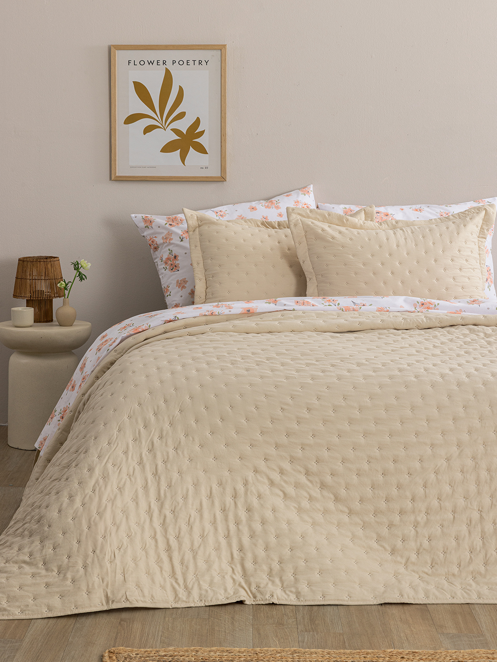 Κουβερλί υπέρδιπλο 220x240 NICO/2 BEIGE