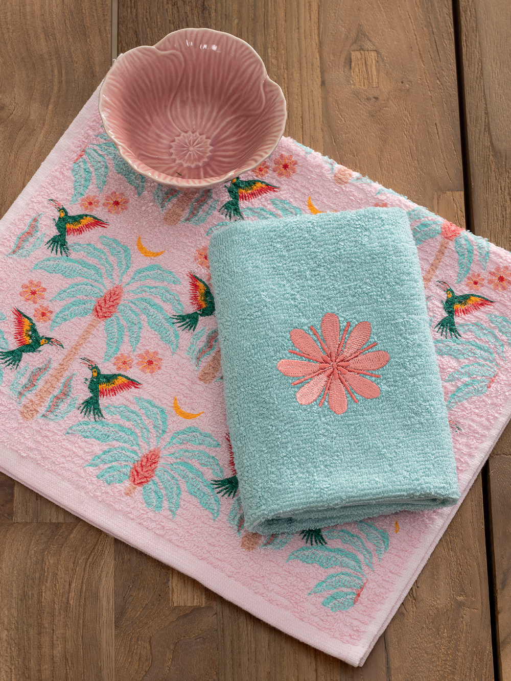 Σετ 2 Πετσέτες Κουζίνας 30x50 MH400 FLOWER