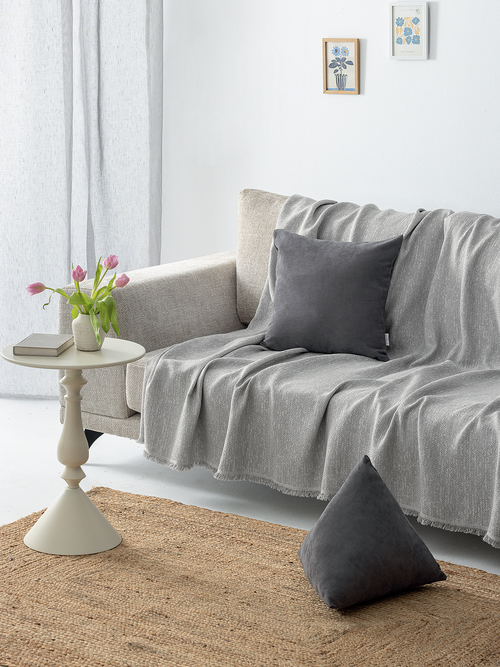 Διακοσμητικη Μαξιλαροθηκη 55x55 VENO GREY