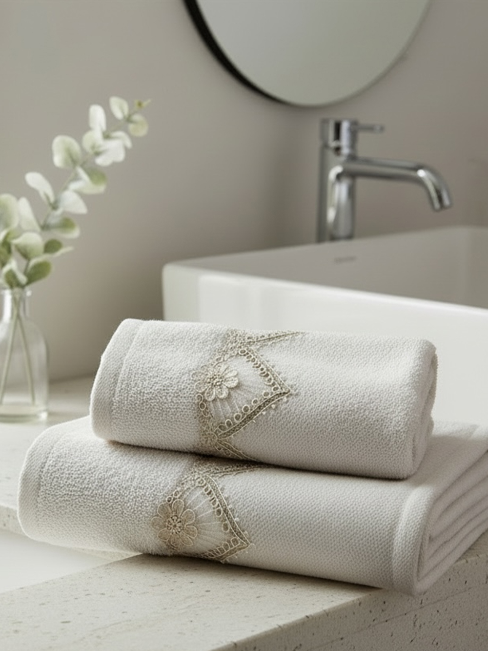 Σετ Πετσέτες Towels Collection PENTE CREAM